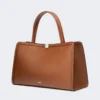 Borsa tote in pelle, color tabacco Borsa tote in pelle, color tabacco