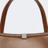 Borsa tote in pelle, color tabacco Borsa tote in pelle, color tabacco