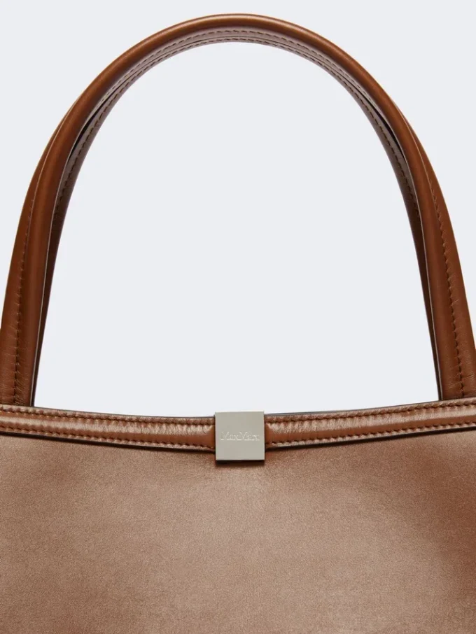 Borsa tote in pelle, color tabacco Borsa tote in pelle, color tabacco
