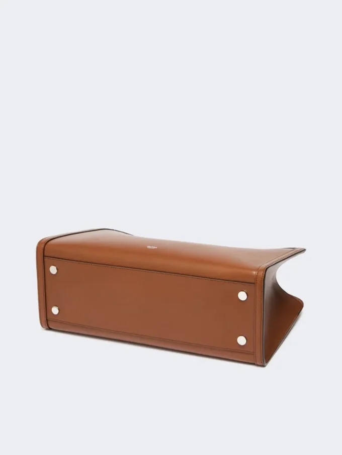 Borsa tote in pelle, color tabacco Borsa tote in pelle, color tabacco