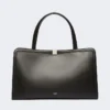 Borsa tote in pelle, nera