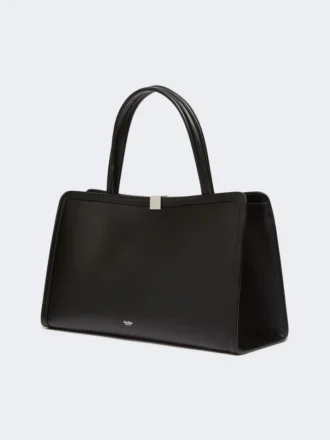Borsa tote in pelle, nera