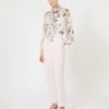 Camicetta in chiffon stampato, bianco Camicetta in chiffon stampato, bianco