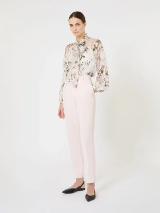 Camicetta in chiffon stampato, bianco