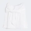Camicetta in cotone con stola, bianco ottico Camicetta in cotone con stola, bianco ottico