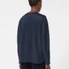 Camicetta in crêpe de chine di seta, blu oltremare
