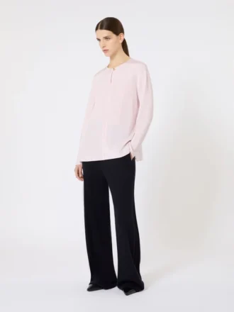 Camicetta in crêpe de chine di seta, rosa