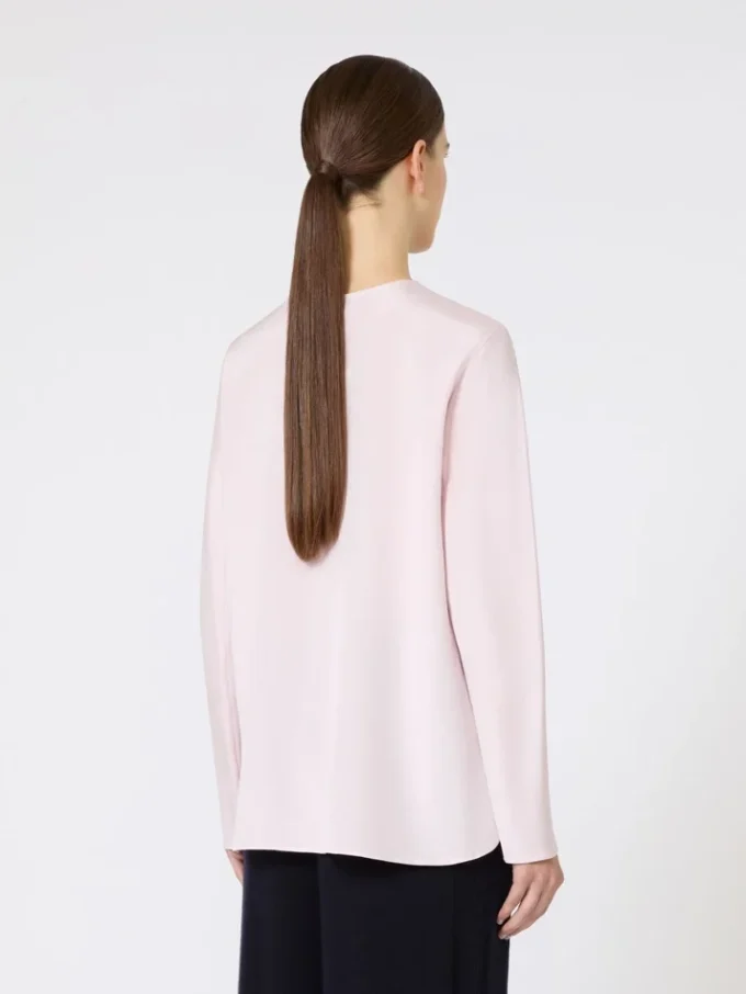 Camicetta in crêpe de chine di seta, rosa