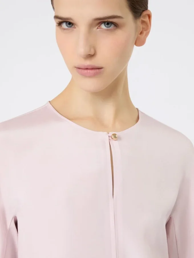 Camicetta in crêpe de chine di seta, rosa