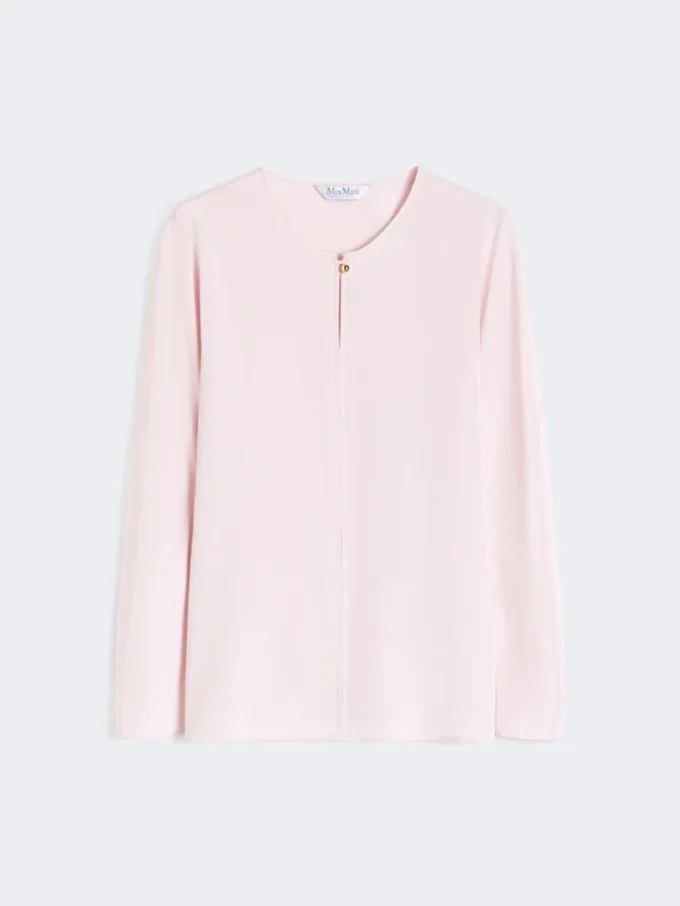 Camicetta in crêpe de chine di seta, rosa