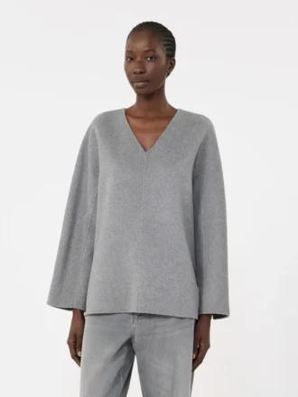 Camicetta in lana, grigio medio