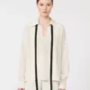 Camicetta in seta con fiocco, beige Camicetta in seta con fiocco, beige