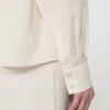 Camicetta in seta con fiocco, beige Camicetta in seta con fiocco, beige