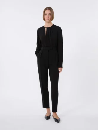 Camicetta leggera in cady, nero