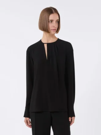 Camicetta leggera in cady, nero