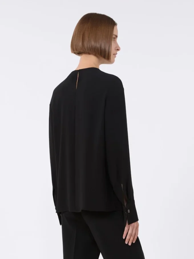 Camicetta leggera in cady, nero Camicetta leggera in cady, nero