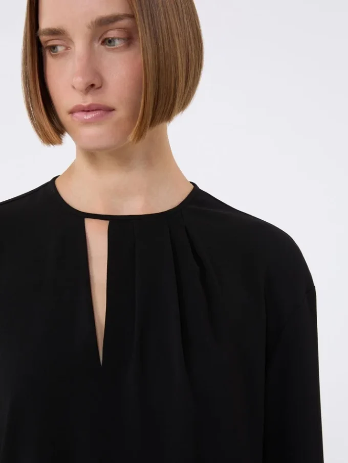 Camicetta leggera in cady, nero Camicetta leggera in cady, nero