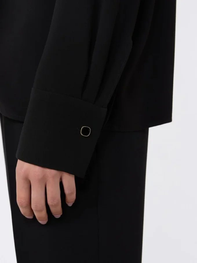 Camicetta leggera in cady, nero Camicetta leggera in cady, nero
