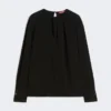 Camicetta leggera in cady, nero Camicetta leggera in cady, nero
