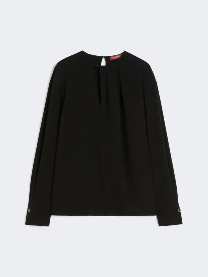 Camicetta leggera in cady, nero Camicetta leggera in cady, nero