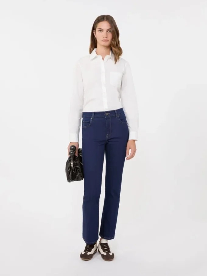 Camicia classica in cotone, bianco ottico
