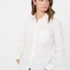 Camicia classica in cotone, bianco ottico