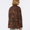 Camicia in cotone e lino stampata, marrone Camicia in cotone e lino stampata, marrone