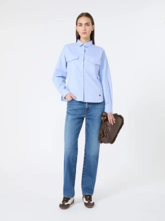 Camicia in cotone oxford, azzurro