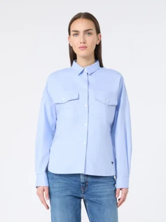 Camicia in cotone oxford, azzurro