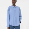 Camicia in cotone oxford, azzurro