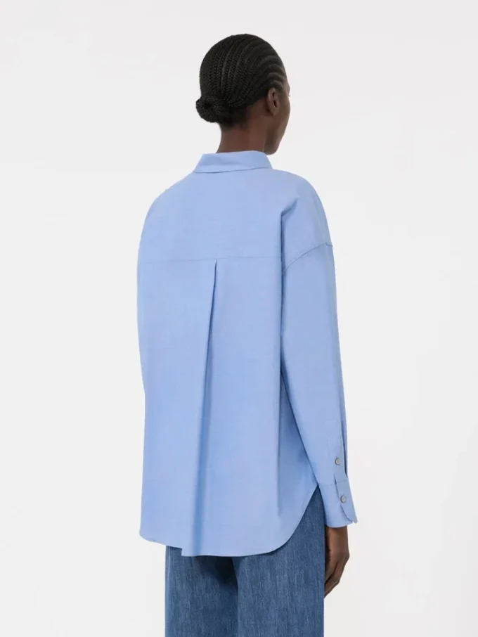 Camicia in cotone oxford, azzurro