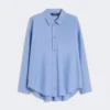 Camicia in cotone oxford, azzurro