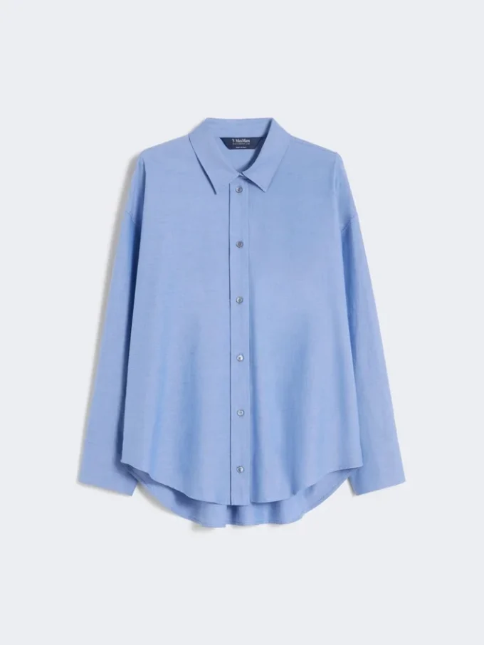 Camicia in cotone oxford, azzurro