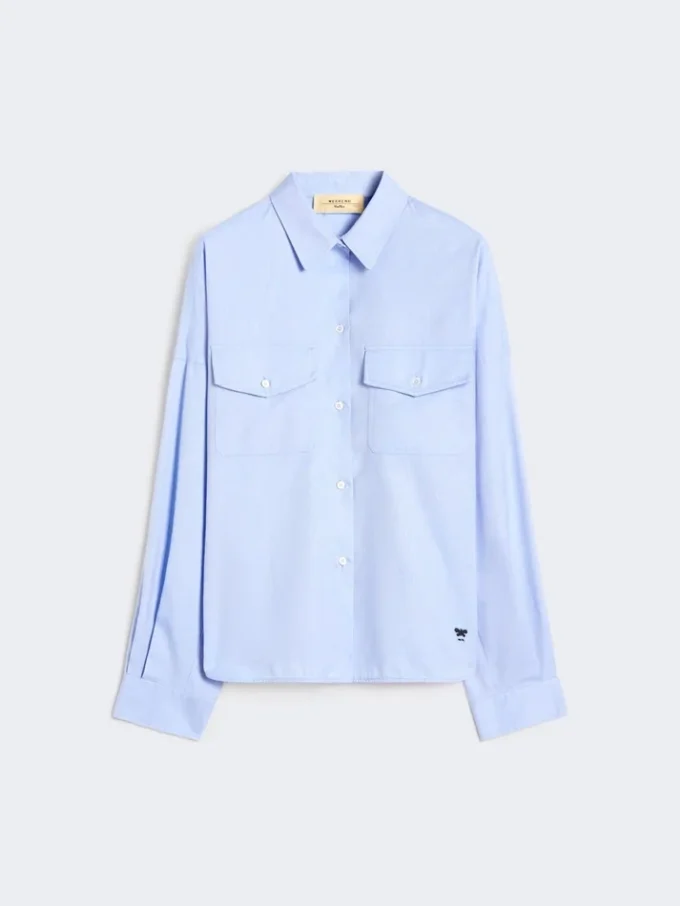 Camicia in cotone oxford, azzurro