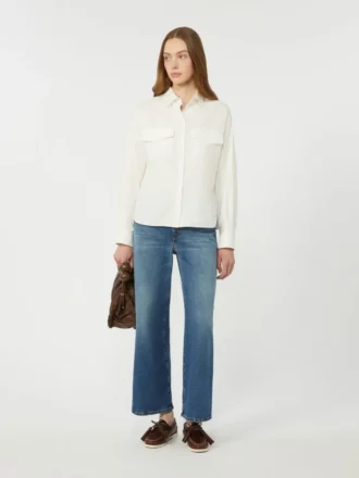 Camicia in cotone oxford, bianca