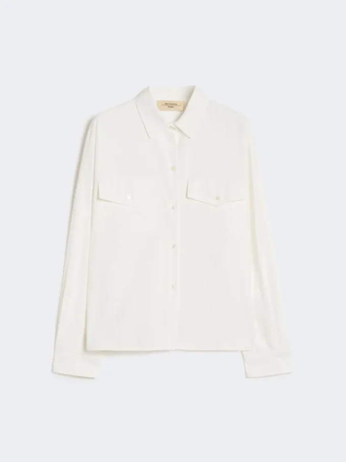 Camicia in cotone oxford, bianca