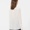 Camicia in crêpe de chine di seta, avorio