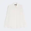 Camicia in crêpe de chine di seta, avorio