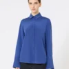 Camicia in crêpe de chine di seta, blu fiordaliso Camicia in crêpe de chine di seta, blu fiordaliso