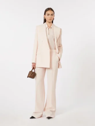Camicia in crêpe de chine stampato, rosa