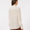 Camicia in crêpe de chine stampato, rosa