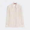 Camicia in crêpe de chine stampato, rosa