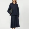 Camicia in denim di cotone, blu navy