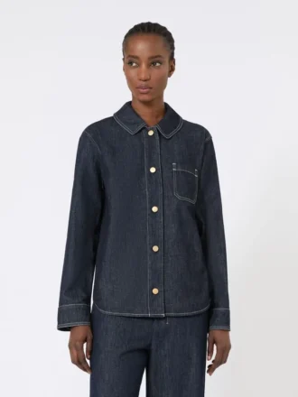 Camicia in denim di cotone, blu oltremare