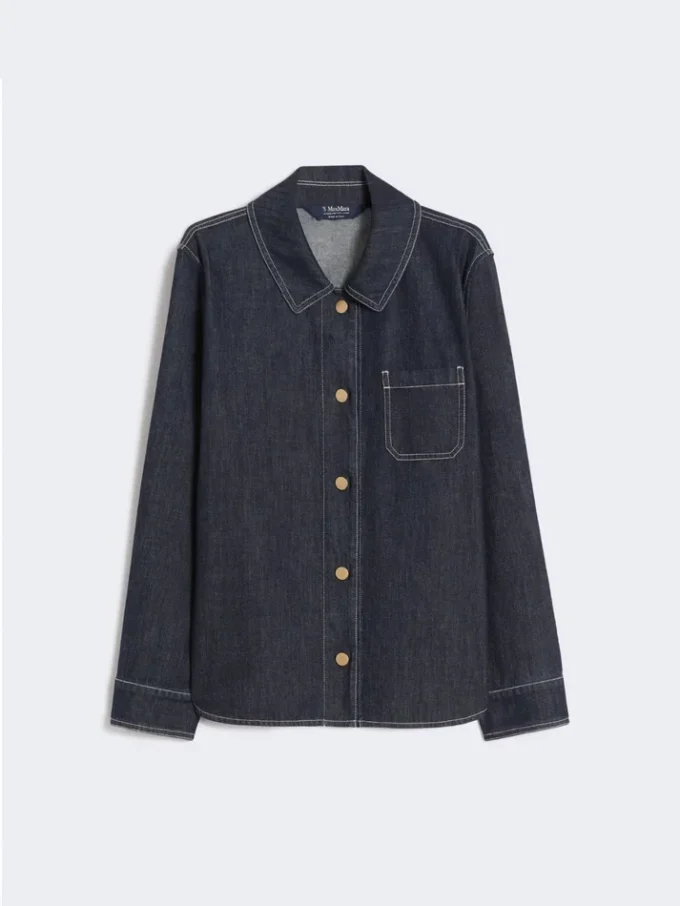 Camicia in denim di cotone, blu oltremare