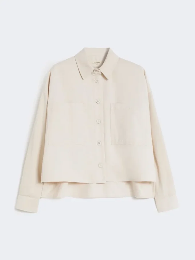 Camicia in drill di cotone, sabbia Camicia in drill di cotone, sabbia