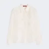 Camicia in organza di seta, bianca
