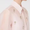 Camicia in organza di seta, rosa