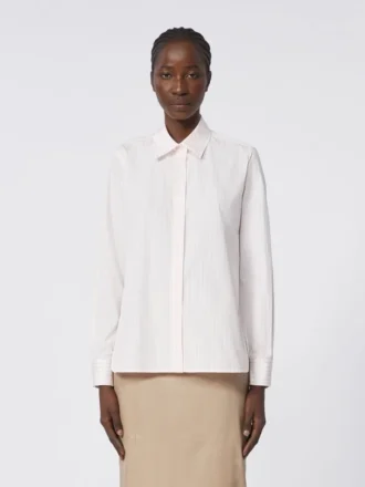 Camicia in popeline a righe, rosa