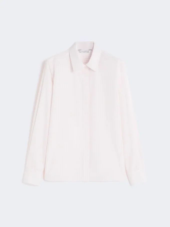 Camicia in popeline a righe, rosa
